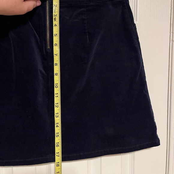 Blue velvety mini skirt with pockets NWT - Picture 9 of 9